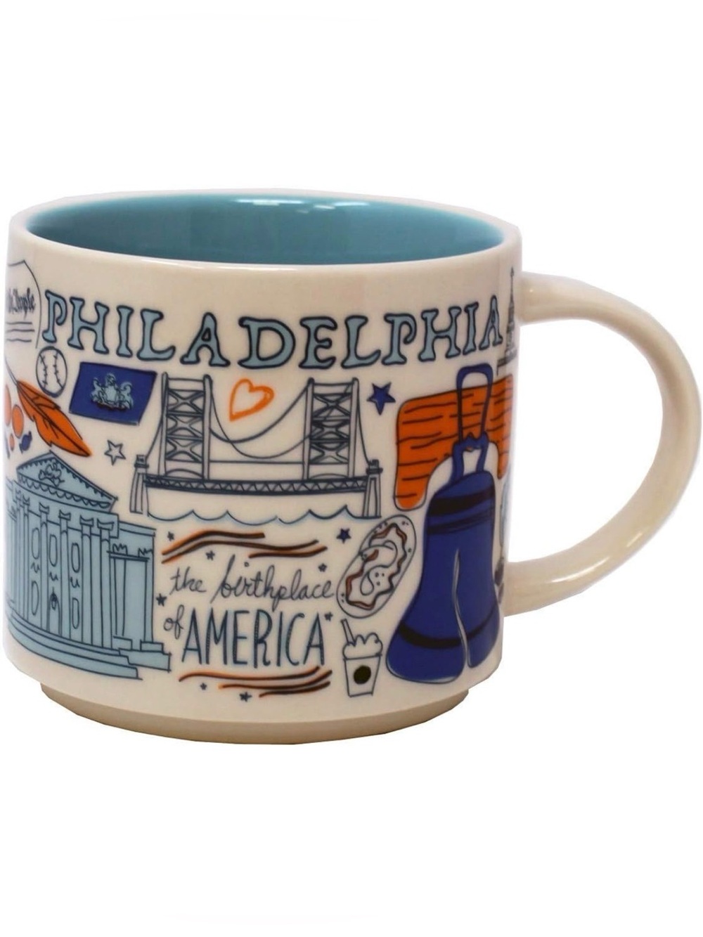 Starbucks BEEN THERE SERIES Philadelphia Ceramic Mug, 14 Oz